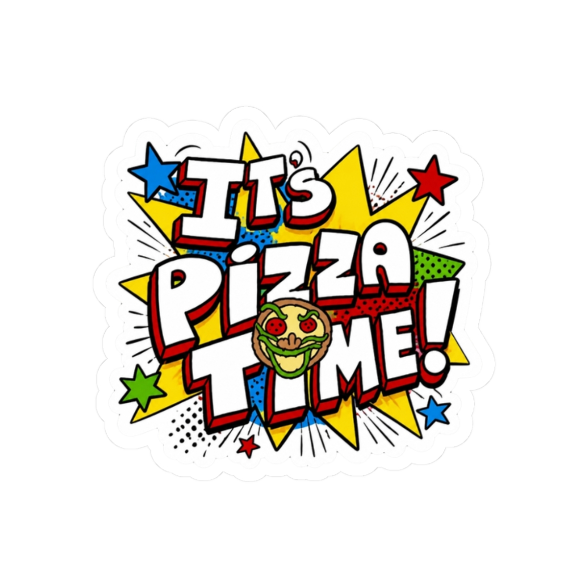 Its Pizza Time v2 Sticker | Pizza Tower - alternate angle 3, merchandise