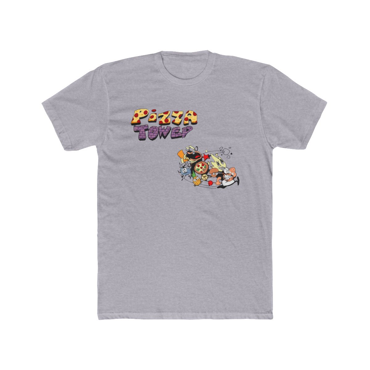 Droomdy Pizza Tower Merch T Shirt Men Women Classic Short Sleev Top Tee M Black - alternate angle 3, merchandise