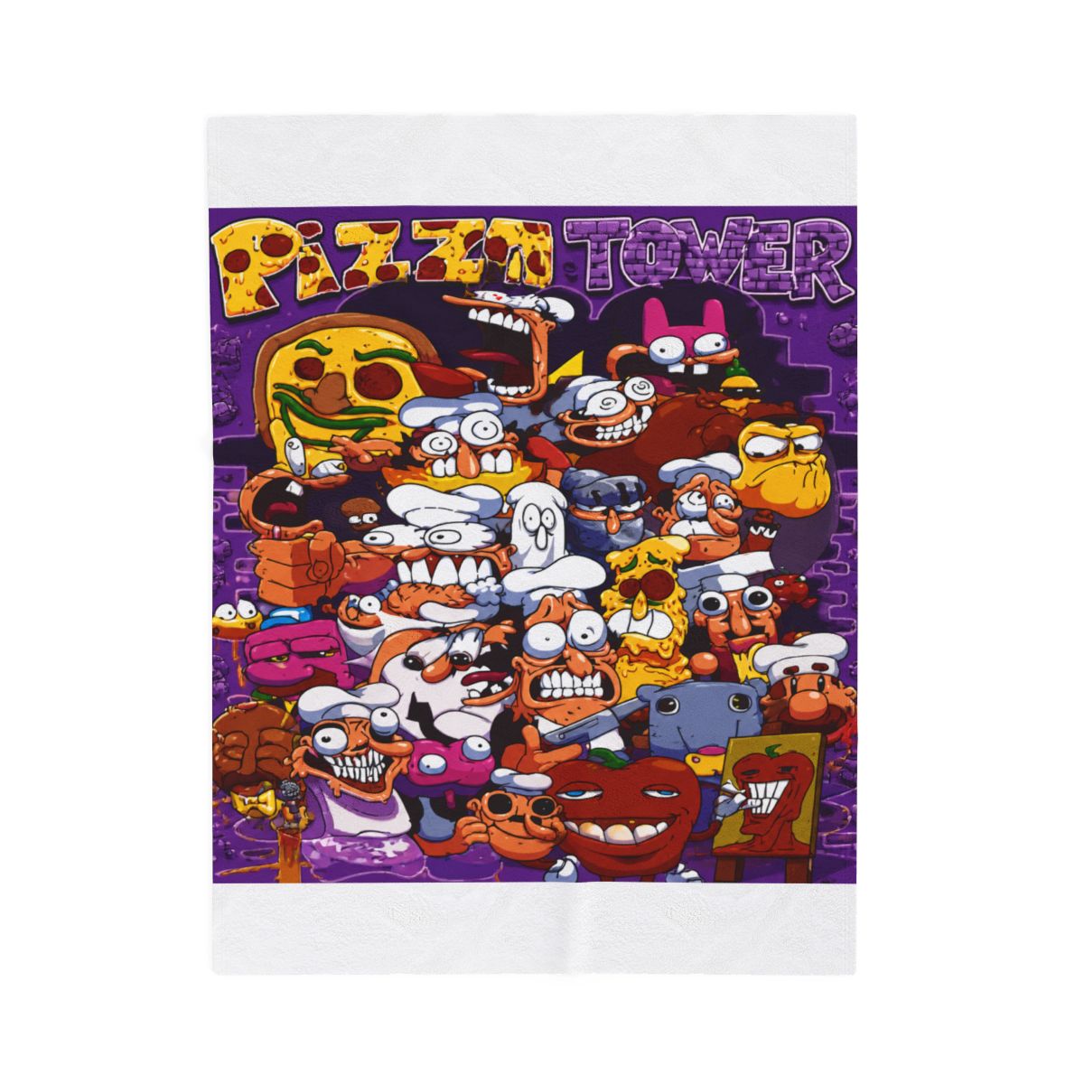 Cozy Pizza Tower Game Blanket, Gaming Throw Cobertores, Veludo Macio, Home Merch, Decorativo, Amante, Escritório