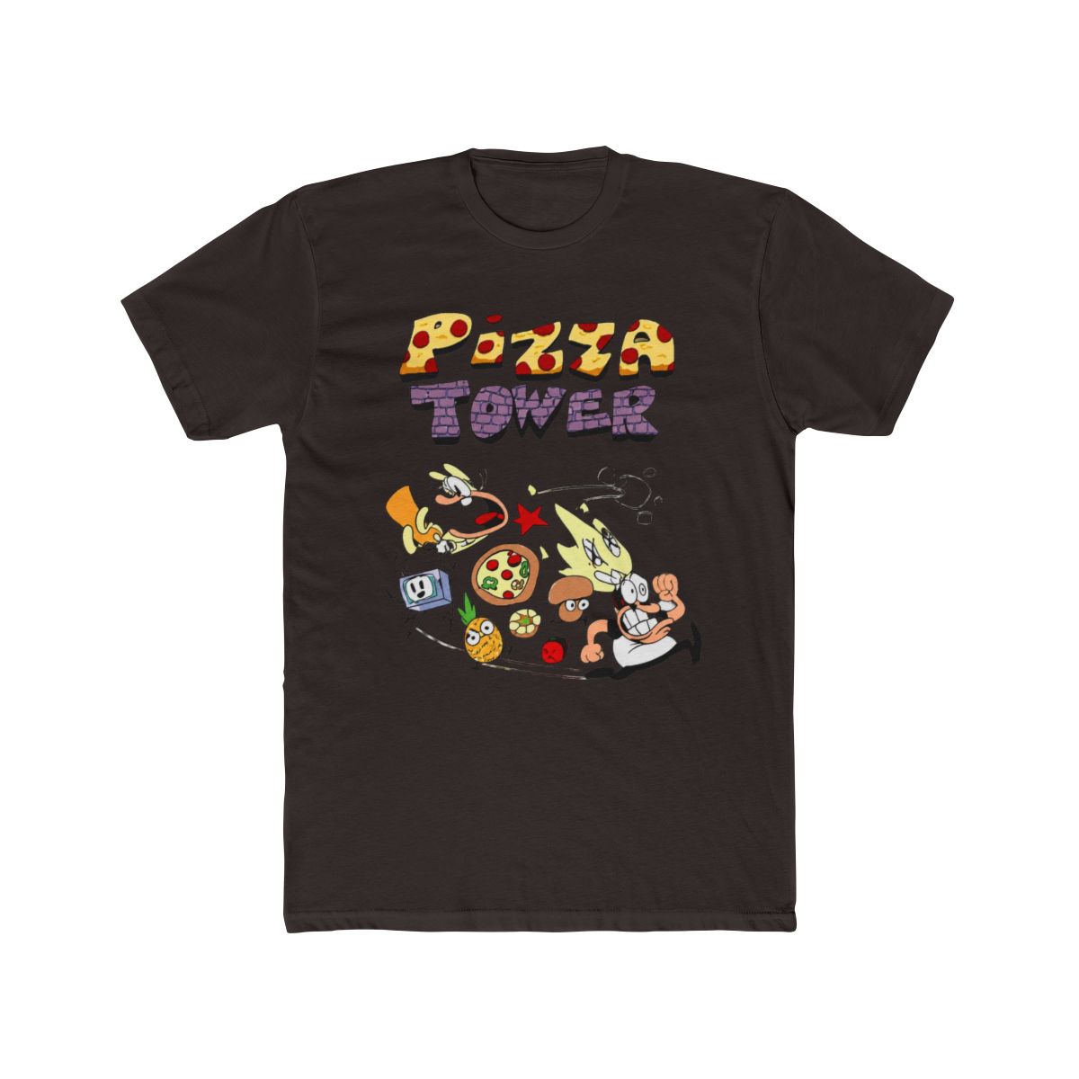 Pizza Tower Merch T Shirts Casual Cartoon Game T Shirt for Men Women Short Sleeve Top Tee, Pink, X-Small - alternate angle 2, merchandise