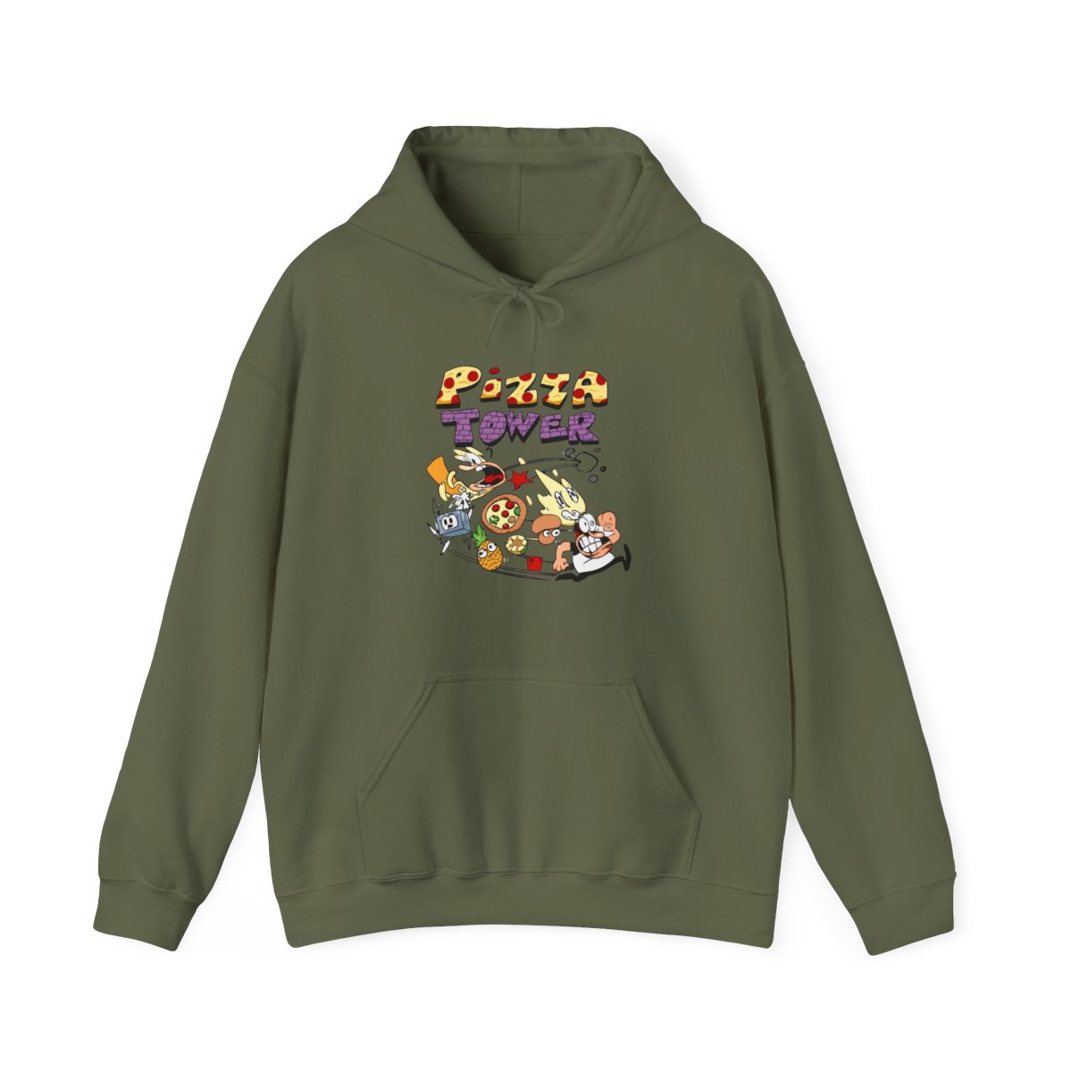 Pizza Tower Novo Logo Pulôver Hoodies Merch Homens Mulheres Moletons Harajuku Streetwear Roupas Engraçadas - alternate angle 4, merchandise